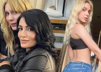 Aleyna Tilki’nin 43 yaşındaki annesi Havva Öztel süper minisiyle nefes kesti! “18’lik kızlar gibisiniz”