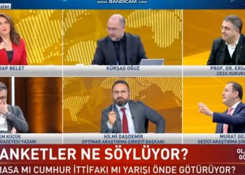Anket firması sahipleri canlı yayında kavga etti