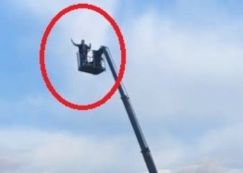 Bursa’da alkollü şahıs vinç tepesinden havaya ateş etti