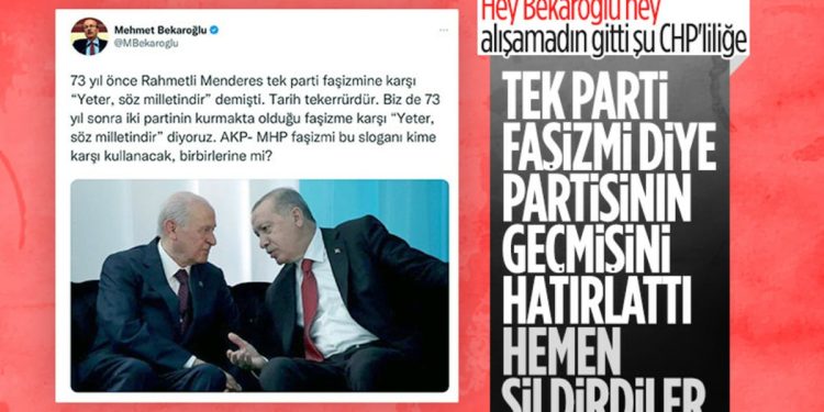 CHP’li Mehmet Bekaroğlu Cumhur İttifakı’nı eleştirmek isterken partisini hedef aldı