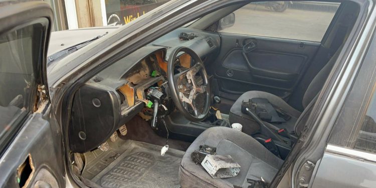 Gaziantep’te hırsızlık yapıp bekçiye arabasını ittirdi