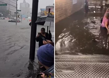 New York sele teslim! Caddeler göle döndü, metro istasyonlarını su bastı